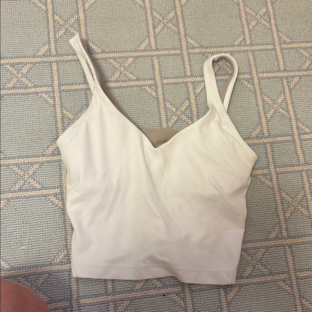 Women's White lulu align Tank Top
